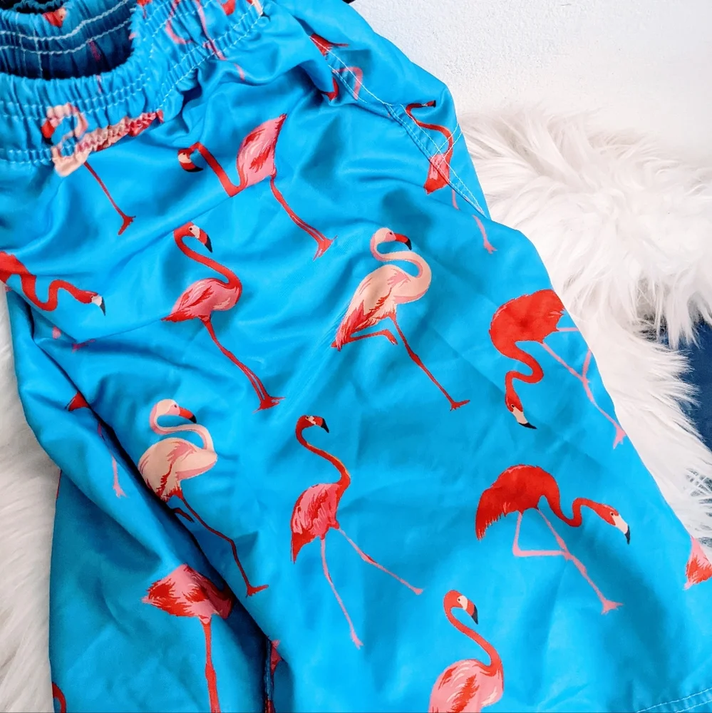Flamingo Swim Trunks Shorts